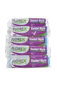 Florex Standart Büyük Çöp Torbası Mavi 65 X 80 Cm 5 Rulo