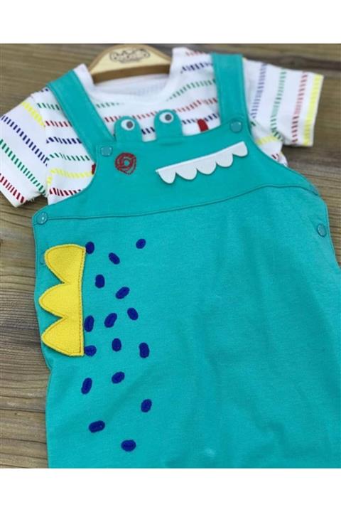 Bebetto Erkek Bebek Dinazor Salopet 2'li Takım