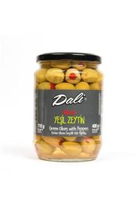 Dali Biberli Yeşil Zeytin 400 gr. 201/230 ( Xl ) X 12 Adet - (1 Koli)