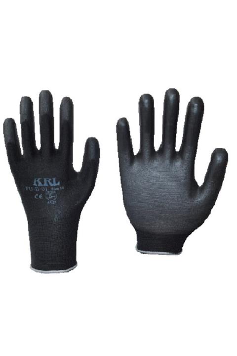 KRL 12 Çift Siyah Pu Poliüretan Eldiven 9\