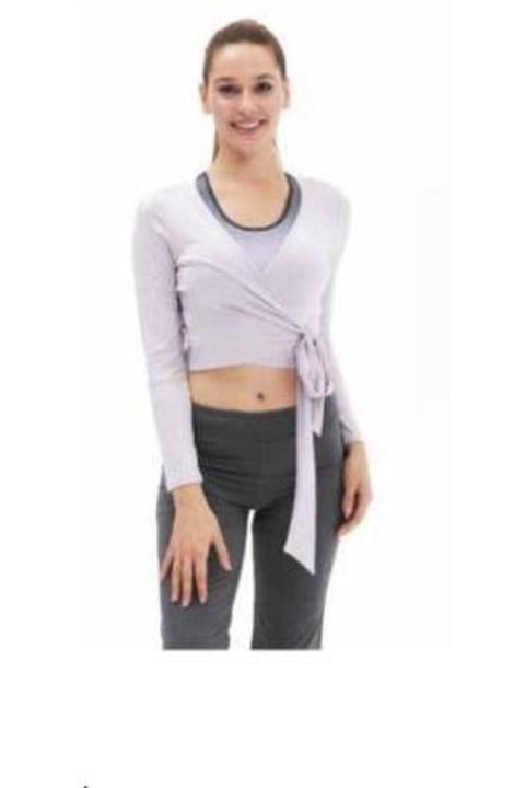 Blackspade Blacspade 70016 Kadın Kruvaze Yaka Bağlamalı Crop -lila