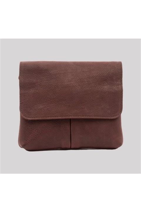 Serenad Atelier Hakiki Deri El Yapımı Unisex Postacı Çanta Koyu Kırmızı