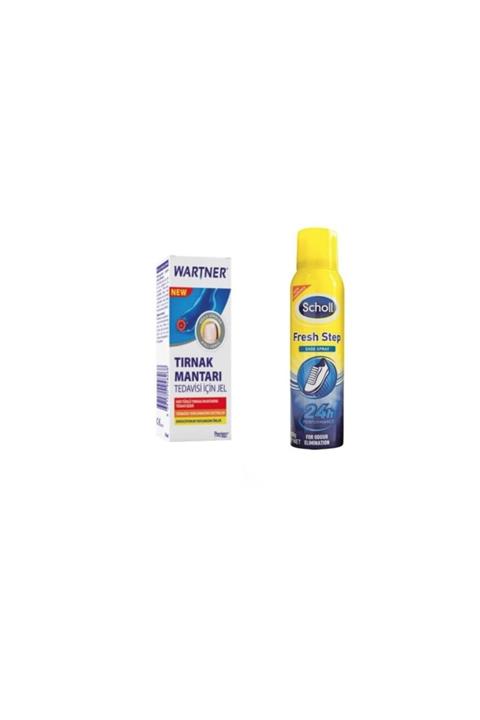 Wartner El Ve Ayak Tırnakları Için Tırnak Mantar Tedavi Jeli+24 Saat Etkili Ayakkabı Spreyi 150 Ml