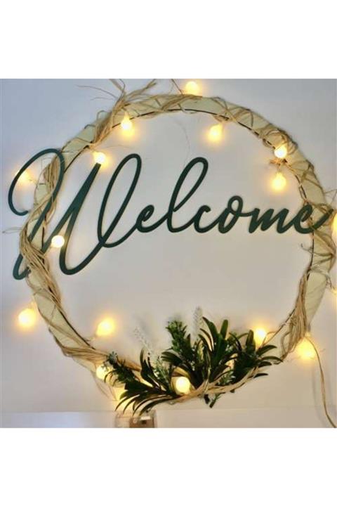Creatölye Welcome Ledli Kapı Süsü