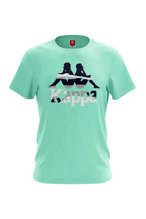 Kappa Kadın Baskılı T-Shirt ZIKSI B.YEŞİL