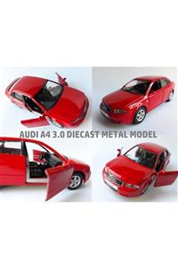 OYUNCAKSAHİLİ Audi A4 Model Araba 3.0 Diecast Metal Orjinal Audı Kırmızı