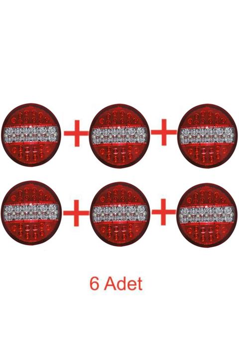 ÇERAY Hamburger Tip Ledli Stop Lamba 12 Volt 4 Modlu 6 Adet
