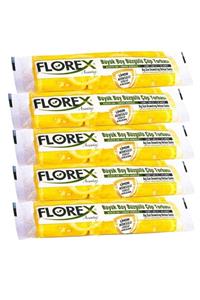 Florex Büzgülü Büyük Boy Çöp Torbası Avantaj Serisi 4 Rulo Limon Kokulu(4*10ADET) 65*70cm