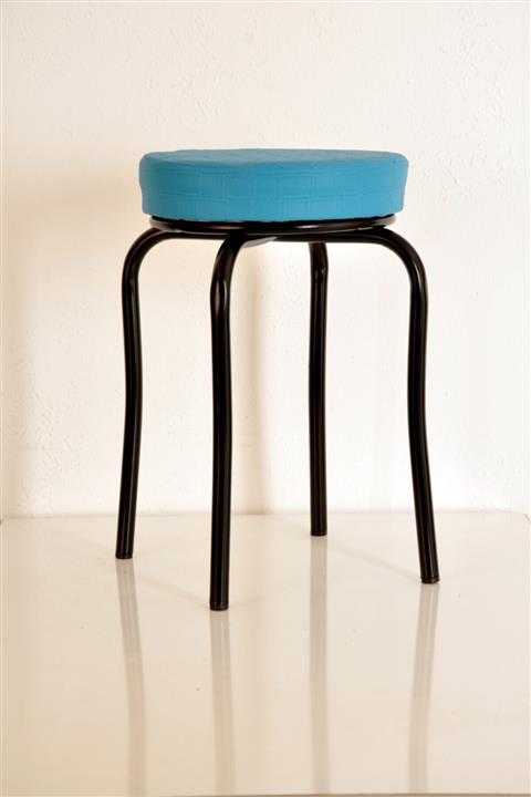 yılmaz masacılık 5 Li Mavi Siyah Profil Tabure Metal Tabure Kalın Tabure Mutfak Taburesi