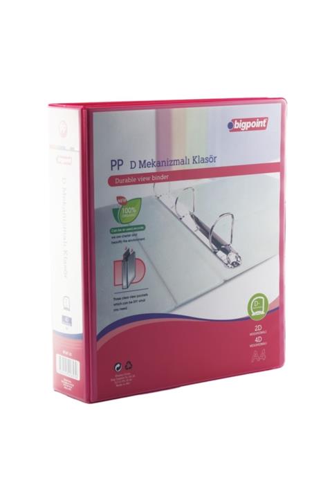 Bigpoint 4d Mekanizmalı Klasör 7 Cm Açık Kırmızı