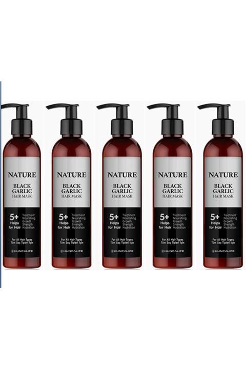 Huncalife Nature Siyah Sarımsaklı Saç Maskesi 250 ml *5 Adet