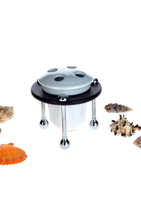 Homekolik Seramik 4'lü Diş Fırçalık Banyo Aksesuarları