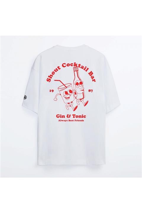 Shout Oversize Coctail Bar Oldschool Unisex T-shirt