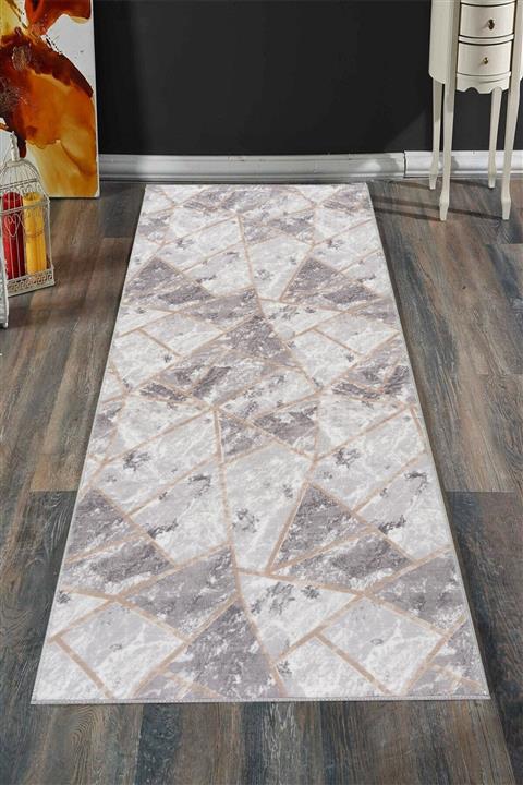 ALgorand Home Modern Yıkanabilir Kaymaz Taban Kesme Rulo Granit Gri Yolluk