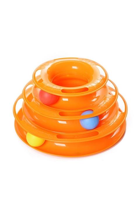 tamithalat Tower Of Tracks 3 Katlı Kedi Oyuncağı Seti - Turuncu