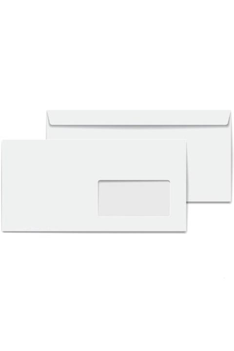 GENC DIJITAL BASKI Pencereli Diplomat Zarf Silikonlu 105x240 Mm 110 Gr 100 Lü Beyaz