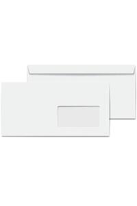 GENC DIJITAL BASKI Pencereli Diplomat Zarf Silikonlu 105x240 Mm 110 Gr 100 Lü Beyaz