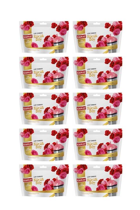 Koroplast Çöp Torbası Gül Kokulu Küçük Boy 40 Li Paket X 10 Adet