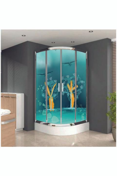 ST Dizayn Okyanus Desen Duşakabin Kaplama Folyosu