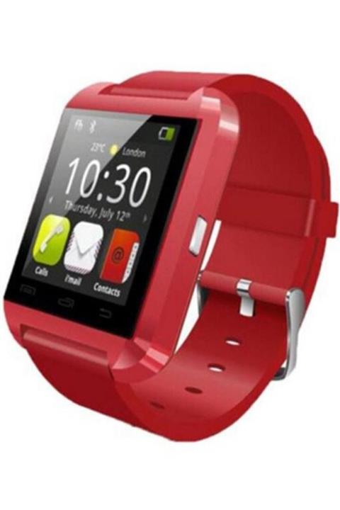 Torima U8 Bluetooth Akıllı Saat Dokunmatik Ekran Kırmızı