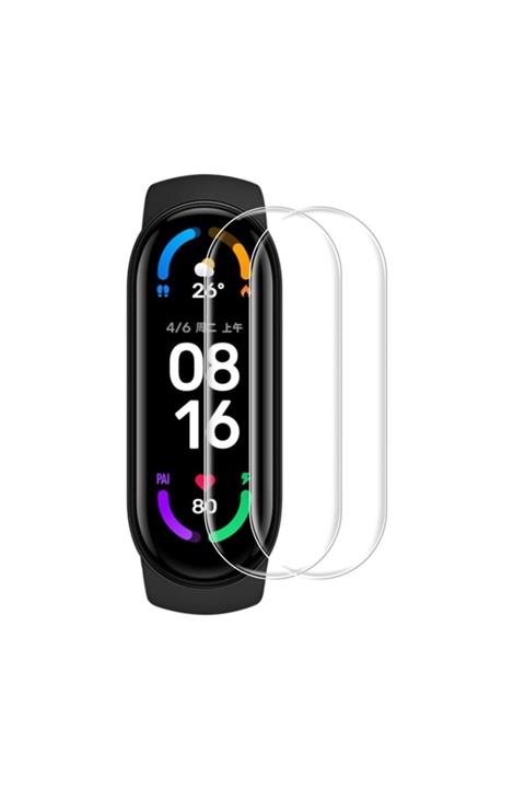 NANOSPACE Xiaomi Mi Band 6 Hd Tam Kapatan Çizilmez Jelatin Ekran Koruyucu (2 Adet)