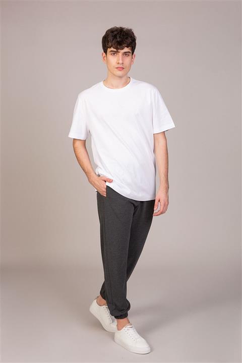 Bediss Antrasit Pike Basic Paçası Lastikli Jogger Eşofman Altı