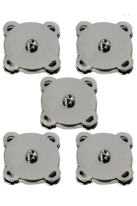 Aklar Çanta Örgü Çantaya Dikmeli Mıknatıs Gümüş Renk 100’lü Paket