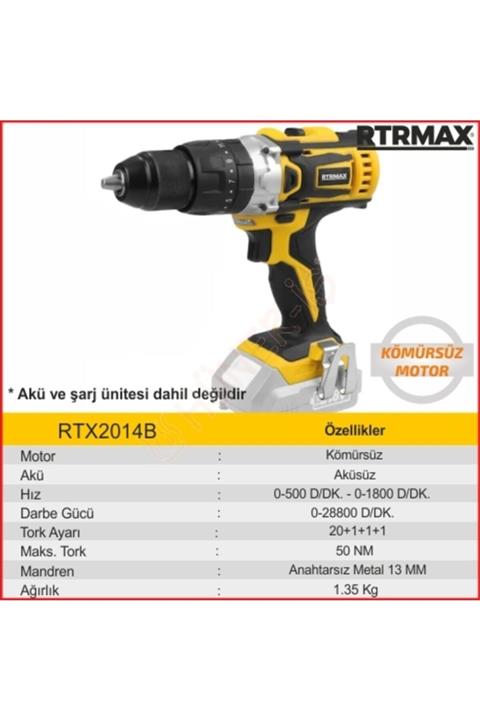 Rtrmax Rtx2014b Darbeli Matkap (aküsüz)