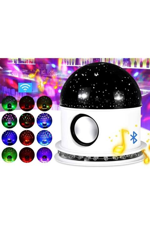 HEPBİMODA Yıldızlı Projektör Gökyüzü Bluetooth Hoparlör Gece Lambası