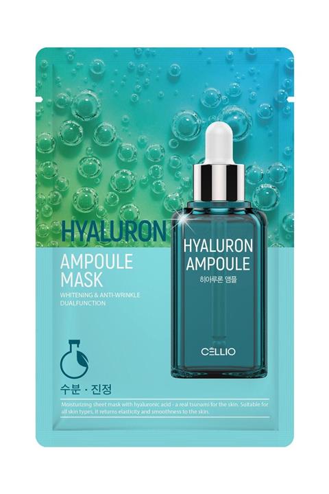 DR. CELLIO 3x Yoğun Nemlendirici Hyaluronik Asit Içeren Tedavi Edici Klinik Tarzı Vegan Ampoule Maske