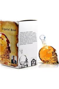 Dekoranya 1000 Ml Crystal Head Kuru Kafa Içki Şişesi