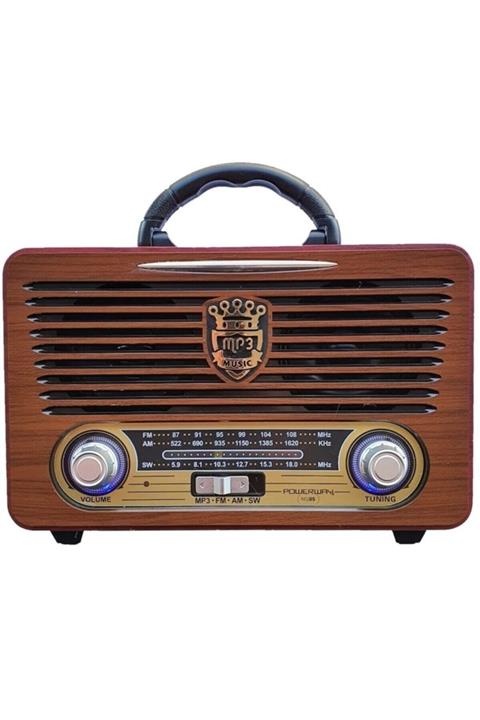 POWERWAY Nsj05 Nostalji Bluetooth Radyo