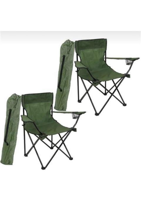 Retroom Katlanır Kamp Sandalyesi 2’ Li Yeşil
