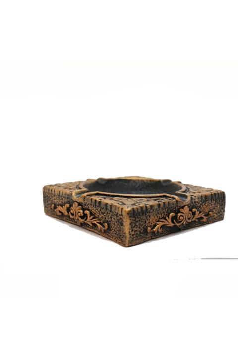 Hediye Bankası El Yapımı Dekoratif Beton Küllük Eskitme Kül Tablası 12*12 Cm