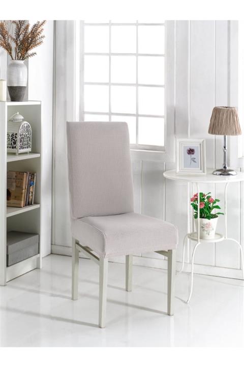 Z&A HOME Z&A TEKSTİL Taş Rengi Sandalye Kılıfı