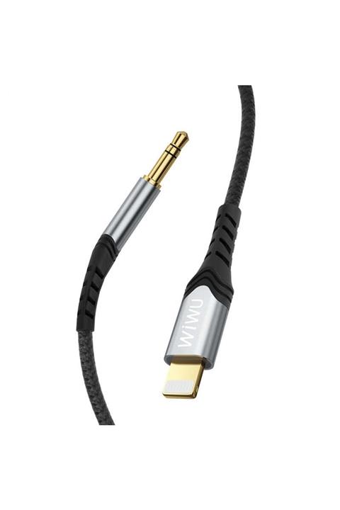WIWU 3.5mm Ligthning To Stereo Aux Kablo (yp02) Siyah