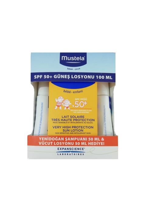 Mustela Güneş Losyonu Spf50+ 100ml +hydra Bebe 50ml+dermo Cleansing 50ml