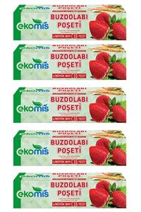 Ekomis Buzdolabı Poşeti Büyük Boy 15 Adet X 5 Paket
