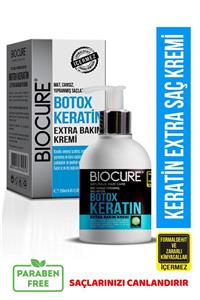 Biocure Botoks Keratin Extra Saç Bakım Kremi Hair Botox / Onarıcı, Yapılandırıcı, Dolgunlaştırıcı 250 ml