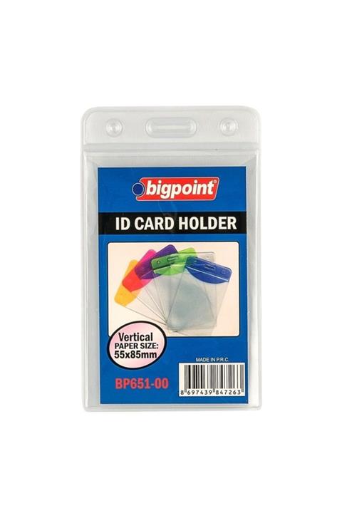 Bigpoint Korumalı Kart Poşeti Dikey Şeffaf 55x85mm 10`lu Paket
