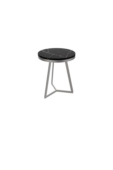 MAKSA Black Satine Paslanmaz Yan Sehpa