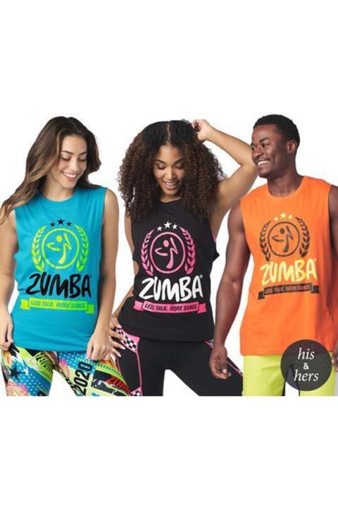 ZUMBA Less Talk More Dance Tanks 9pk