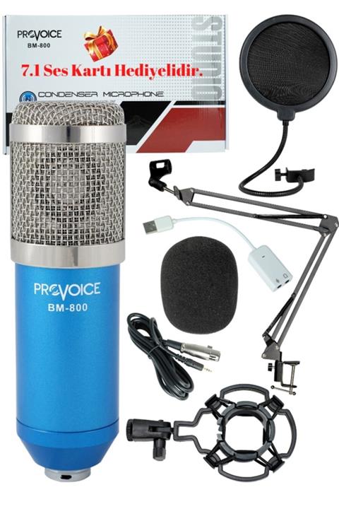 Provoice Profesyonel Stüdyo Kayıt Mikrofonu Bm-800