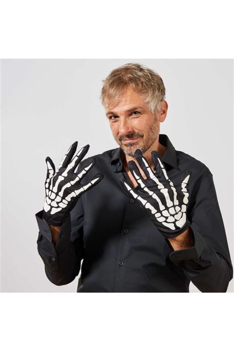 Mbois 1 Çift Iskelet Eldiveni Yetişkin Ve Çocuk Boy