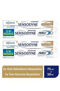 Sensodyne Hızlı Rahatlama Beyazlatıcı 75 ml  + Sensodyne Tam Koruma 50 ml  Diş Macunu) x 2