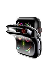 MORTY Apple Watch Siyah Silikon Kılıf 38 Mm Tam Koruma Watch 1 2 3 Uyumlu