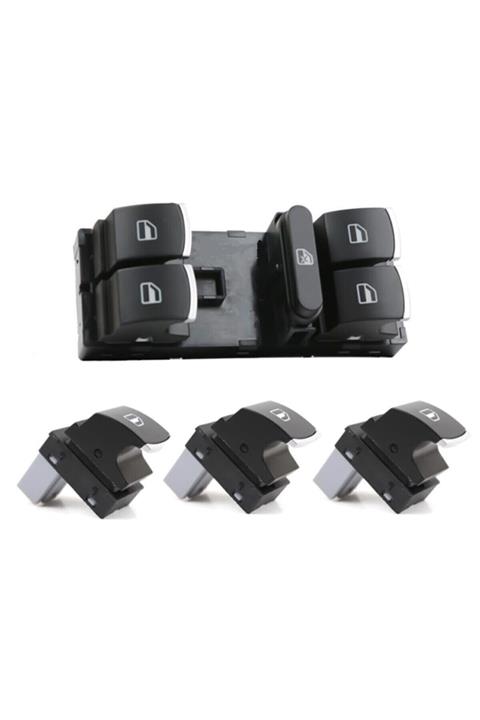 USLU OTO Volkswagen Polo 2009-2013 Cam Açma Düğmesi Anahtarı Takım Kromlu