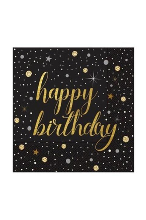 partisüs Işıltılı Doğum Günü Peçete 33x33cm
