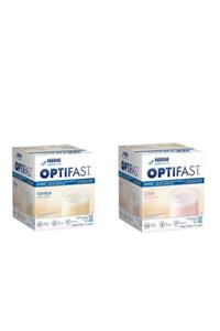 Nestle Optifast Milk Shake Vanilyalı 12 Saşe + Optifast Milk Shake Çilek 12 Saşe 2'li Avantaj Paket