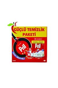 Pril Hepsi Bir Arada Extra 70 Tablet + Makine Temizleyici 3'lü Tablet (tava Hediyeli)